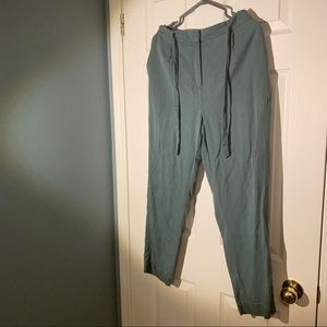 Frank and Oak sea green trousers